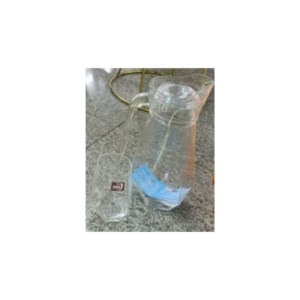 Jarra de Vidrio Acampanada 22-10  con 4 Vasos